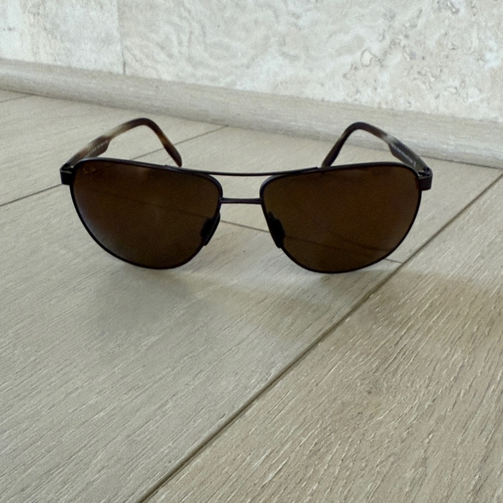 Maui Jim Brown Aviator Sunglasses